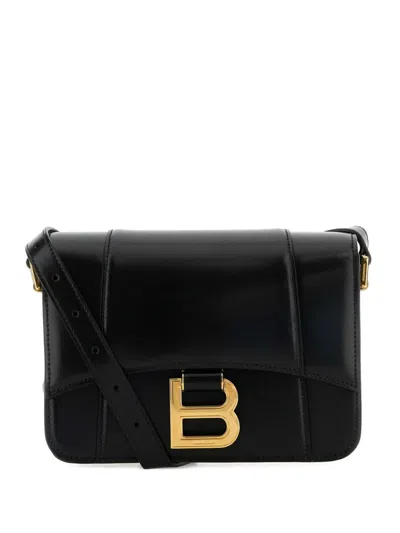 BALENCIAGA HOURGLASS FLAP BAG LEATHER BAG