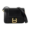 Balenciaga Hourglass Small Flap Bag Handbags Black In Black