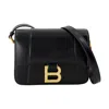 Balenciaga Hourglass Small Flap Bag Handbags Black In Black
