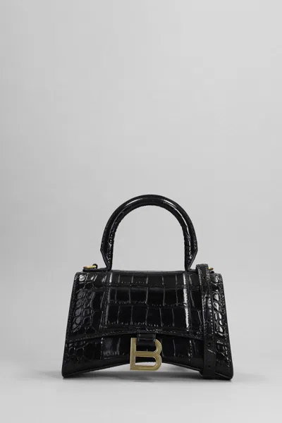 Balenciaga Hourglass Hand Bag In Black