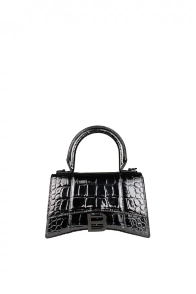 Balenciaga Hourglass Handbag In Burgundy