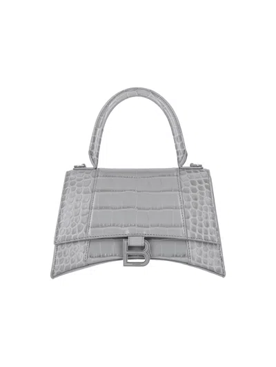 Balenciaga "hourglass" Handbag In Gray
