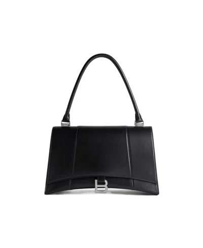 Balenciaga Hourglass Hinge Medium Handbag In Black