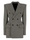 Balenciaga Embroidered Wool Blazer In Black