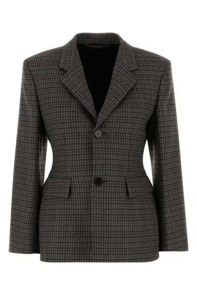 BALENCIAGA BALENCIAGA EMBROIDERED WOOL BLAZER