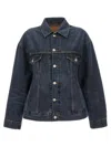 Balenciaga Denim Jacket With Adjustable Waist And Multiple Pockets