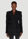 Balenciaga Women's Tweed Button Up Jacket In Black