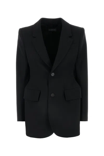 Balenciaga Women's Wool Blazer In Black