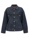 Balenciaga Dark Blue Denim Hourglass Jacket In Blue