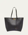 Balenciaga Large Hourglass Soft Leather Tote In 1000 Black
