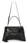 Balenciaga Hourglass Large Soft Top Handle Bag In Black