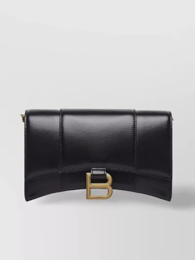 Balenciaga Hourglass Leather Chain Wallet