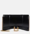 Balenciaga Hourglass Wallet On Chain Smallleathergoods In Black