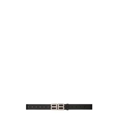 Balenciaga Hourglass Logo-buckle Belt In Black