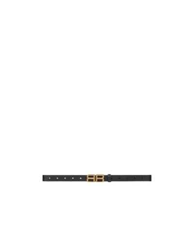 Balenciaga Hourglass Logo-buckle Belt In Black