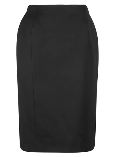 Balenciaga Hourglass Midi Skirt In Black