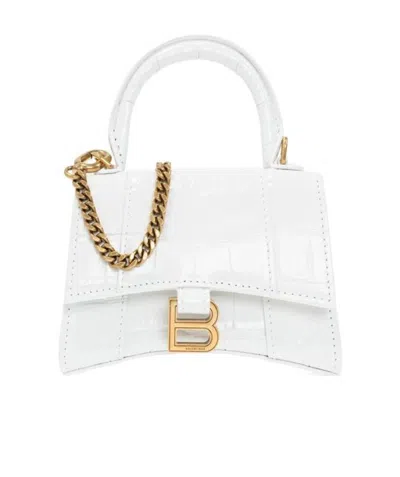 Balenciaga Hourglass Mini Bag In White