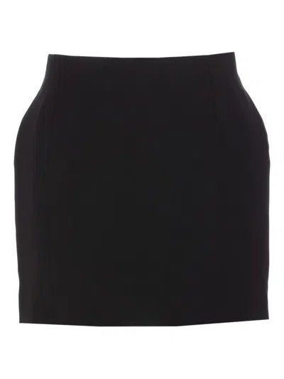 Balenciaga Black Hourglass Mini Skirt In Cream