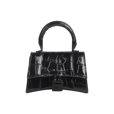 Pre-owned Balenciaga Hourglass Mini Top Handle 'black'