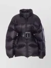Balenciaga Women Hourglass Belted Short Down Jacket In Black