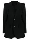 Balenciaga Single-breasted Wool Jacket In Black