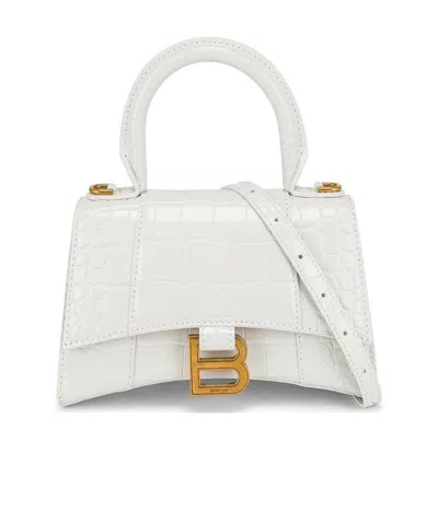 Balenciaga Hourglass S Mini Bag In White