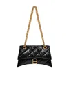 Balenciaga Hourglass S Quilted Shoulder Bag In Black