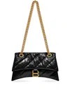 Balenciaga Hourglass S Quilted Shoulder Bag In Schwarz
