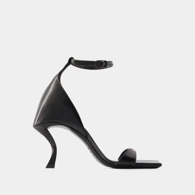BALENCIAGA HOURGLASS SANDALS - BALENCIAGA - LEATHER - BLACK
