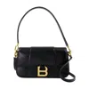 Balenciaga Hourglass Sling Small Shoulder Bag In Black