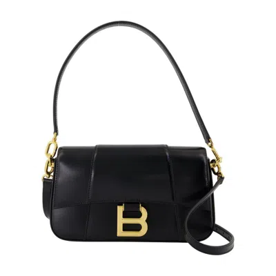 Balenciaga Hourglass Sling Small Shoulder Bag In Black