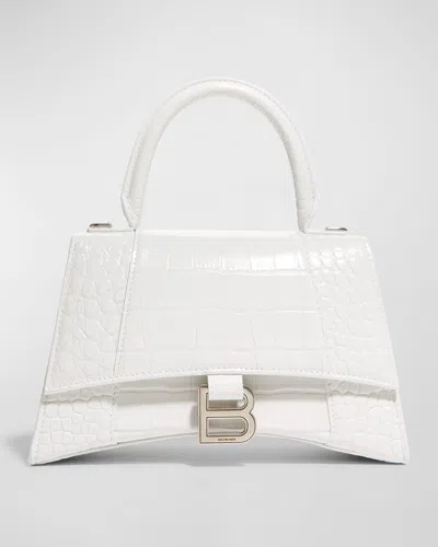Balenciaga Hourglass Small Croc-embossed Bag