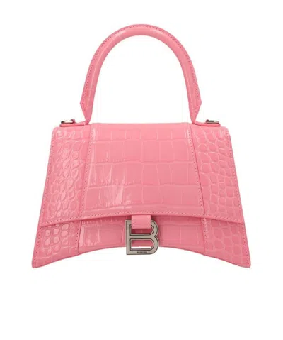 Balenciaga Hourglass Small Handbag In Pink