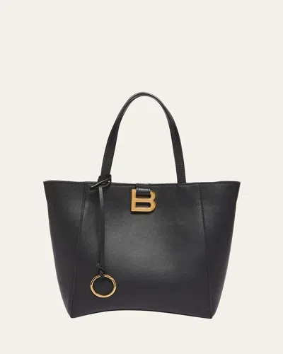 BALENCIAGA HOURGLASS SMALL SOFT LEATHER TOTE BAG
