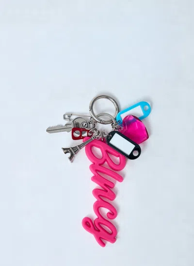 Balenciaga Hourglass Soft Big Souvenirs Keyring In Pink