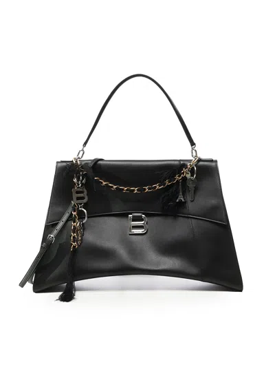 Balenciaga Hourglass Soft Large Bag In Black
