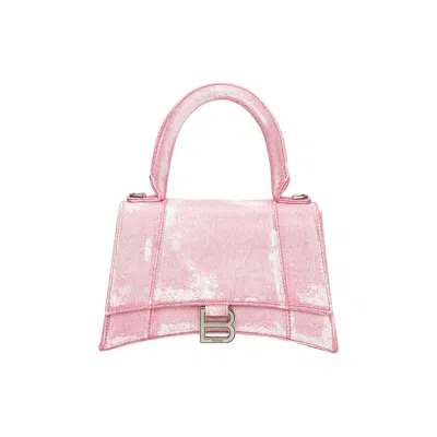 Pre-owned Balenciaga Hourglass Top Handle Bag 'denim Pink'