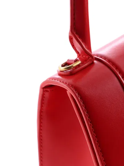 Pre-owned Balenciaga Hourglass Top Handle Bag Leather Small Satchel In Red