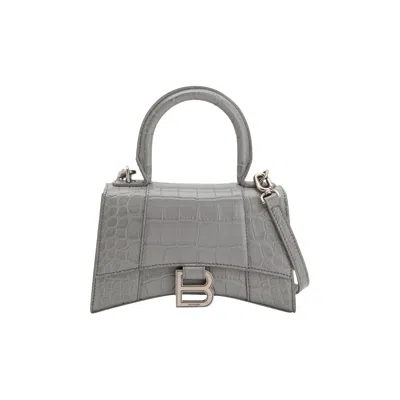 Pre-owned Balenciaga Hourglass Top Handle Xs 'grey'