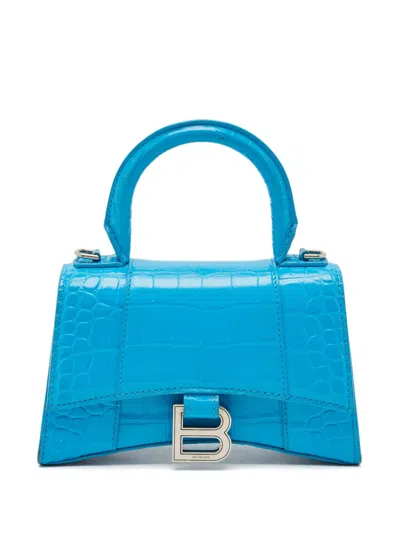 Balenciaga Hourglass Tote Bag In Blue