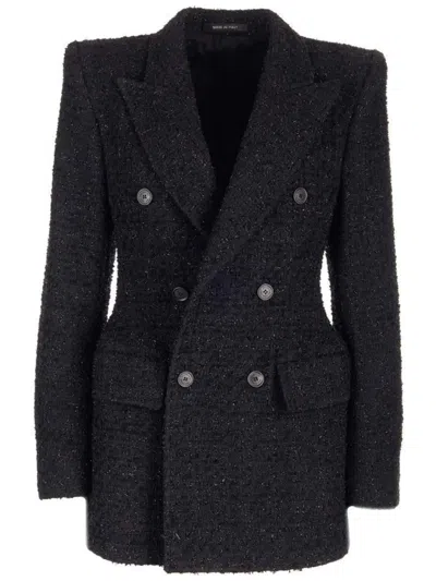 BALENCIAGA HOURGLASS TWEED BLAZER