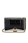 Balenciaga Hourglass Wallet On Chain Bag In Black