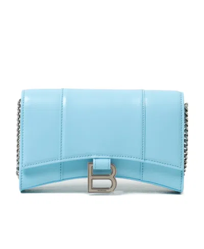 Balenciaga Hourglass Wallet-on-chain In Gray