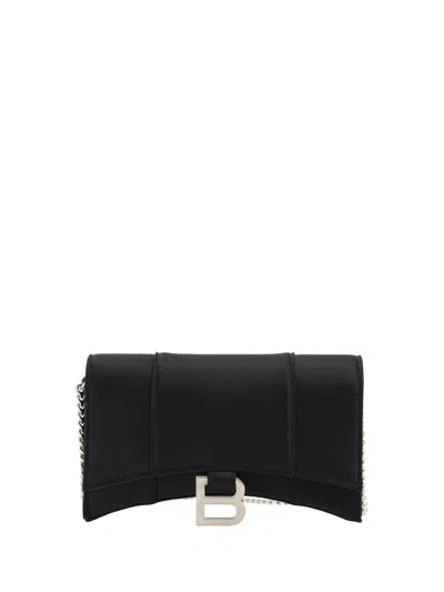 Balenciaga Hourglass W/c Handbag In Black