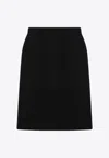 Balenciaga Hourglass Wool Gabardine Skirt In Black