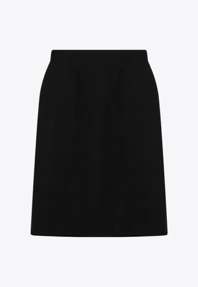 BALENCIAGA HOURGLASS WOOL GABARDINE SKIRT