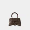 Balenciaga Hourglass Xs Bag -  - Leather - Dark Bronze In Metallic