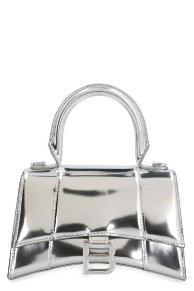Balenciaga Women's Hourglass Xs Handbag Mirror Effect In Silver