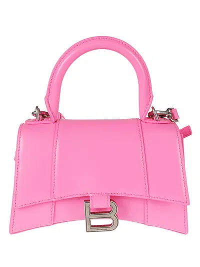 Balenciaga Pink Leather Top-handle Handbag For Women In Purple