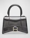 Balenciaga Hourglass Xs Metallic Bag In 1314 Steel Grey